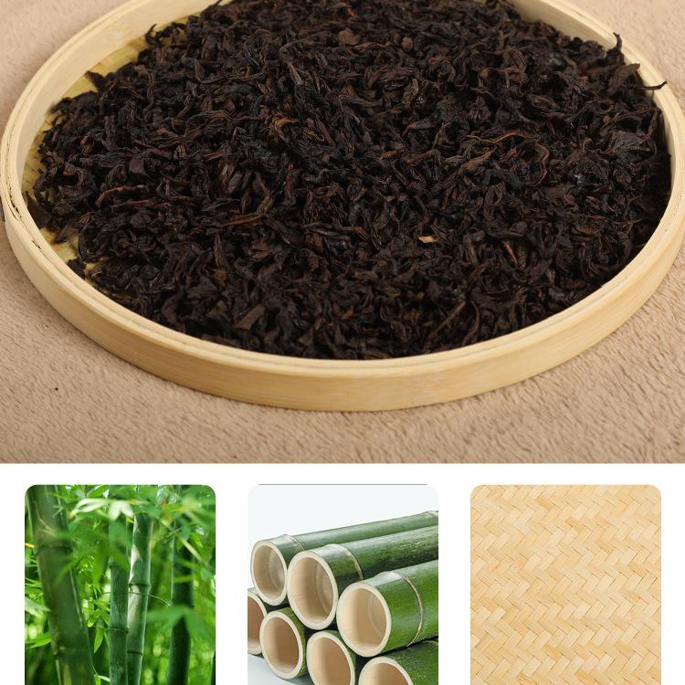 Round Bamboo Weaving Tray: Fine Mesh Sieve, Drying & Draining Basket, Decorative Sample Plate