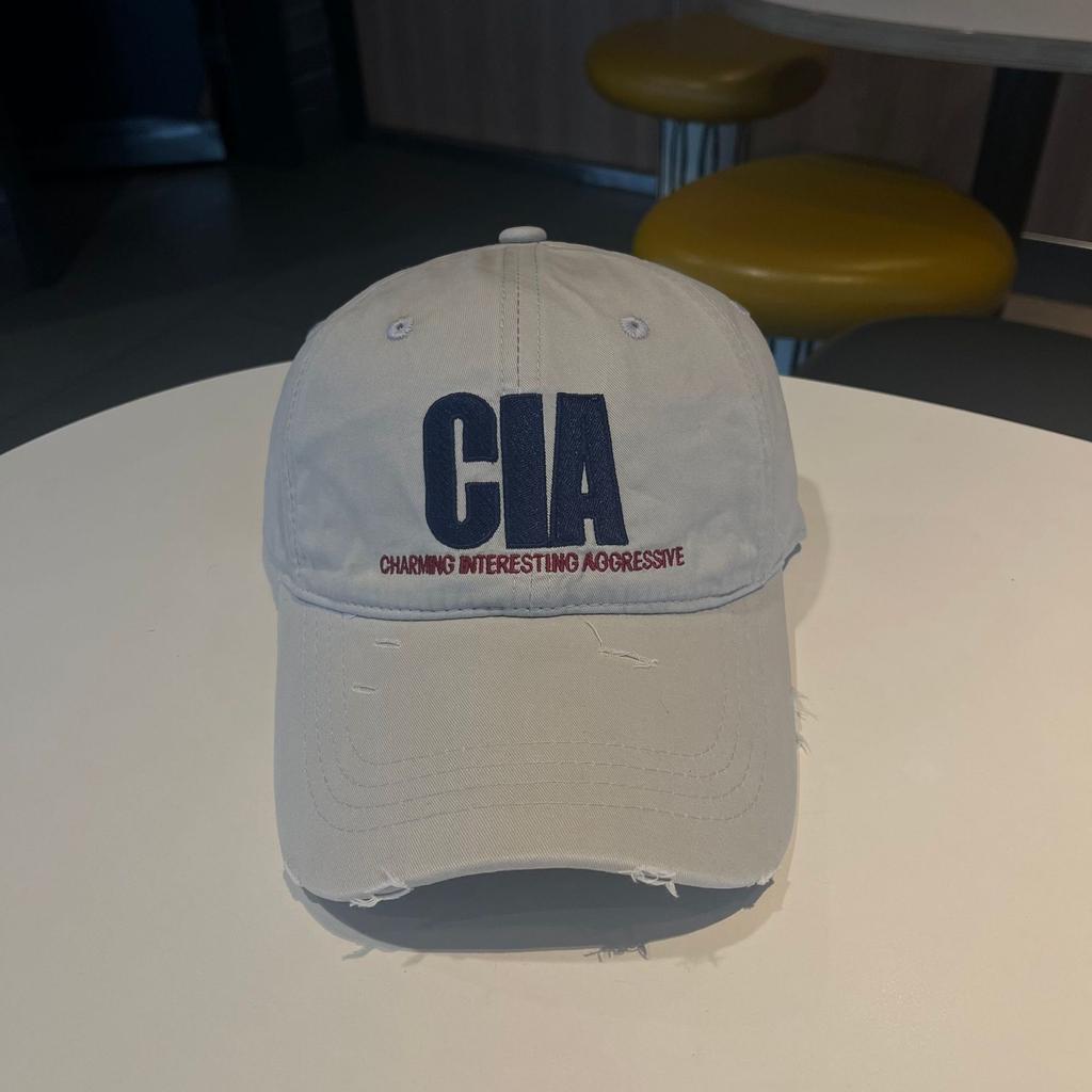Embroidery Cap Men's and Women's Hats Ins Feng Shui Washing Cap Casual Versatile Color Matching Soft Top Sunshade Baseball Cap Letters