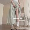 Womens Loose Flowy Skirt Pants 2026 Thin High-Waist Wide Leg Comfortable BF Style Petite Tall