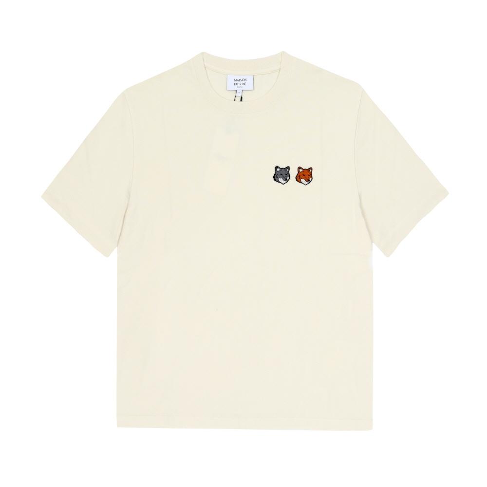 

MaiSon KiTSune Двойной Жирный Логотип Головы Лисы Патч Мужская Футболка Om011cfkj0118 P702 OM011CFKJ0118 P702 (XL)