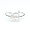 Handmade Copper Wire Wound Natural Crystal Amethyst Peach Heart Love Bracelet Bracelet Bracelet Rough Stone Crystal B23