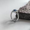 Серебряное кольцо с сапфиром nano, вес изделия 2,01 гр (2203421)