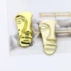 Retro Minimalist Portrait Half-Face Alloy Jewelry Headband & Shoe Buckle