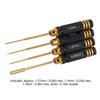 4Pcs RC Screwdriver Socket Hex Aluminium Alloy Repair Maintenance Tool Set Kit for Toy Model