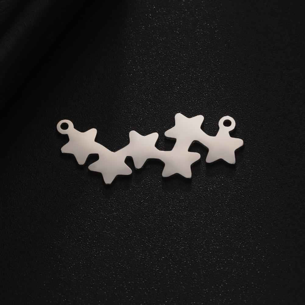 Teamer 5pcs Fashion Charms for Jewelry Making Stainless Steel Charm Pendant DIY Bracelets Necklace Jewelry Accessories Wholesale