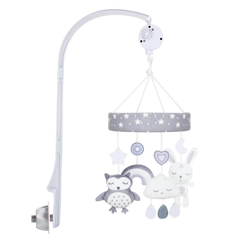 Baby Crib Mobile for Crib with Hanging Rotating Toys, Nursery Mobile with Music Box, Black and White Mobile for Baby Newborns 0-24 Months