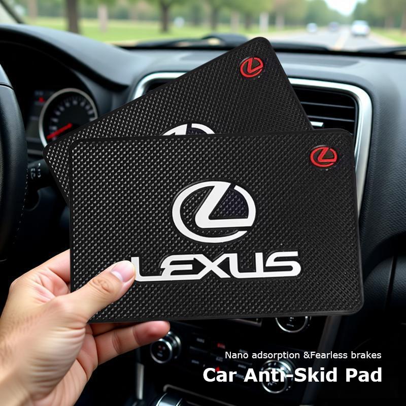 1Pcs Car Logo Non Slip Mat Auto Dashboard Sticky PVC Pads For Lexus GS IS LS500h ES260 ES300h RX350h NX260 UX260 LM LC RZ450e TX AFK1