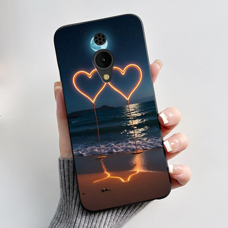 Phone Case For Nokia 150 2G 2023 Casing Luxury Cute Love Rabbit Funny Cartoon Black Matte Soft Silicone Shockproof Cover Shell