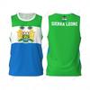 Men Basketball Sports Sierra Leone Flag Running Fitness Multifunction Jersey Sleeveless Shirt Custom Name Nunber Exclusive