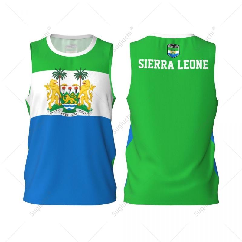 Men Basketball Sports Sierra Leone Flag Running Fitness Multifunction Jersey Sleeveless Shirt Custom Name Nunber Exclusive