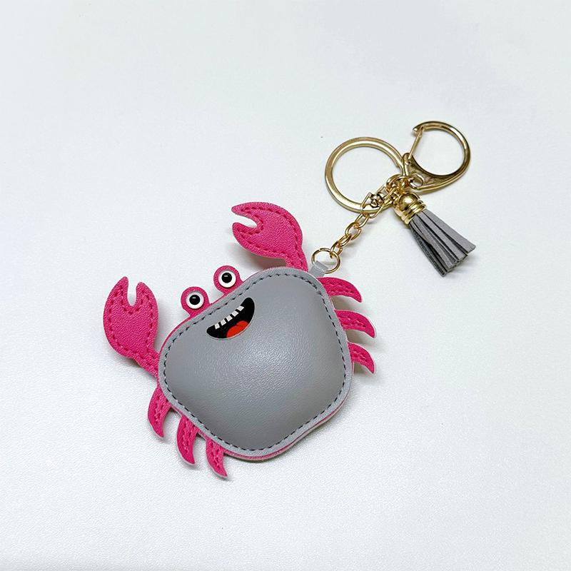 Krabben-Münzbörse Mikrofaserleder Mini-Geldbörse Make-up Kopfhörer Aufbewahrungstasche, Schultaschen-Hängeanhänger Handtaschen-Charm Zubehör