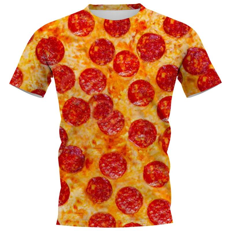 Divertente T-shirt Stampata 3D con Cibo Salsiccia Uomo e Donna Casual Girocollo Manica Corta Harajuku Extra Large 6 Top