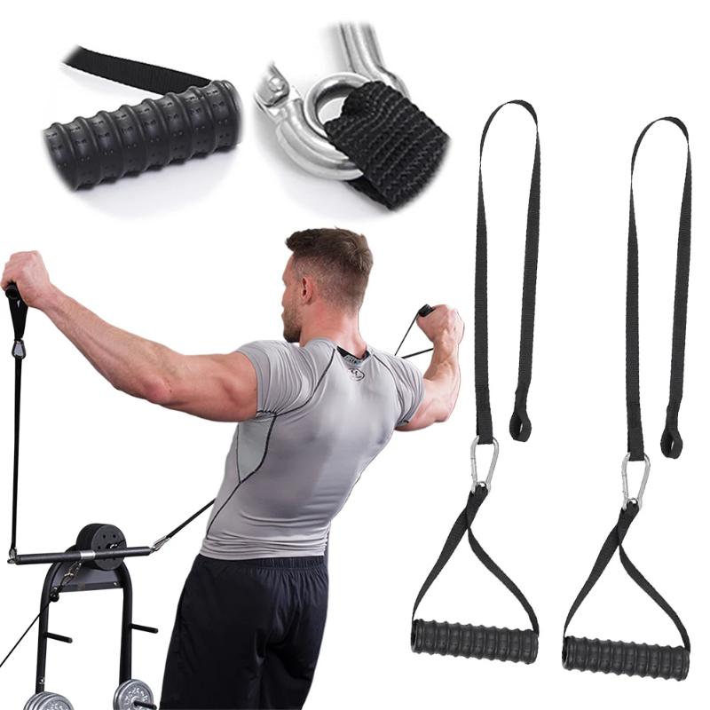 Durable And Safe Tricep Biceps Back Blaster Rope Lat Pull Down Attachment Training Gym Weight Chest Muscle Workout Extension Straps Premium Nylon