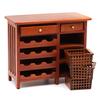 1pc 1/12 Simulation Model Mini Mahogany Wine Cabinet Wooden Drawer Cabinet Miniature Doll House Accessory Children's Toys