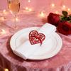 6PCS/Lot Sophisticated Hollow Metal Napkin Holders Crafted As Hearts With Elegant Design For Significant Gatherings