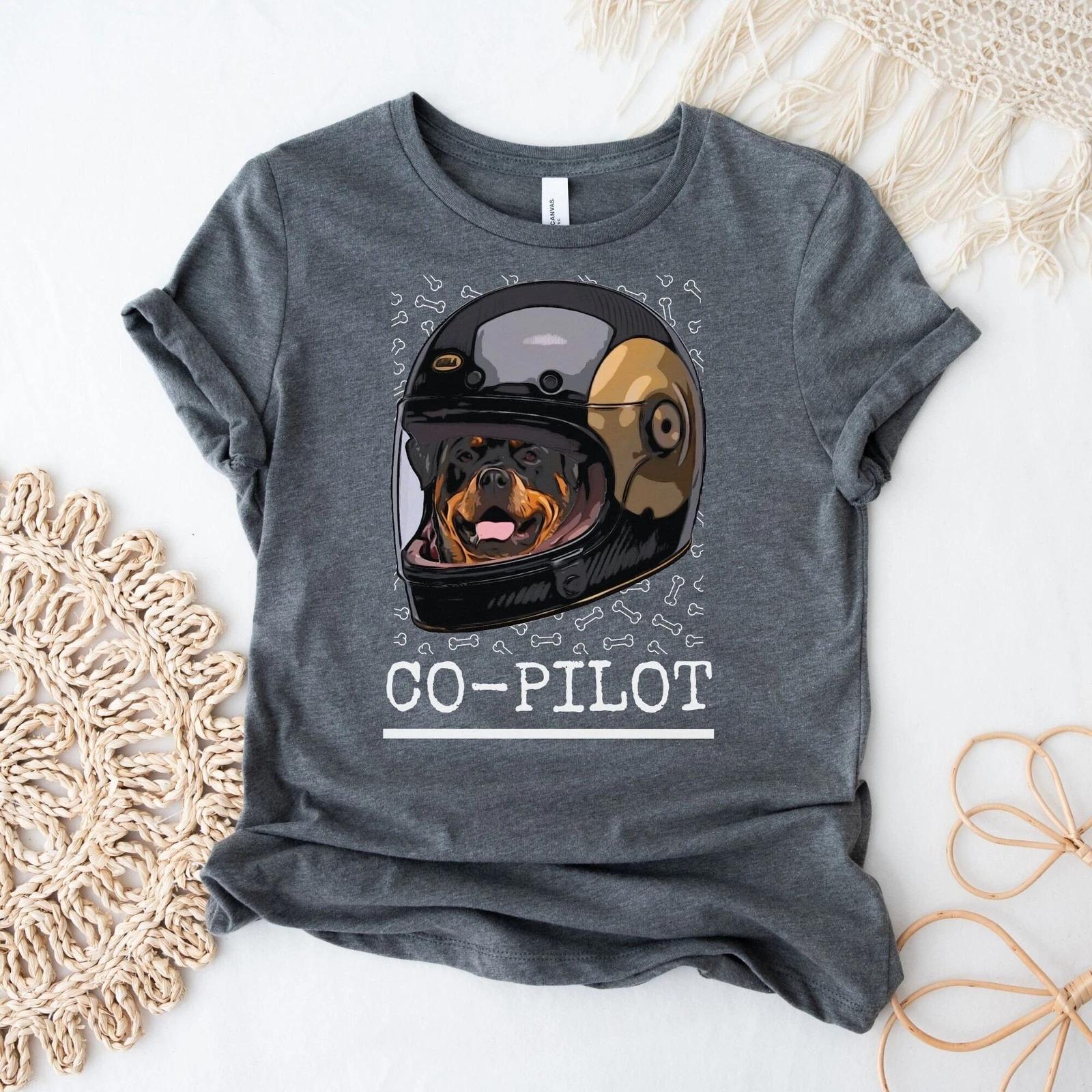 Rottweiler Shirt  Dog is My Co-pilot M