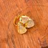 Citrine Gemstone Gold Plated Birthday Statement Boho Cocktail Electroformed Ring V-120