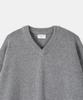 ASP Cotton V-Neck Knit Melange Gray
