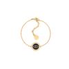 Logo Decorated Metal Glass Resin Bracelet Women Bracelet Gold B2210WOMVE_D307