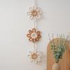 Nordic Handmade Sunflower Tassel Wall Hanging Bohemian Cotton Rope Decoration for Kid's Room Peace And Luck Tapestry Ornament