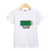 3-13T Children Casual T-shirt Battery Graphic Top Boys Summer Short Sleeved Shirt O-neck Cotton Clothes