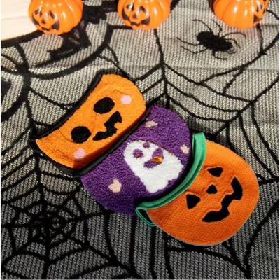 Haustier Speichel Tücher, Halloween und Geisterfest Elastische Krawatten Dekorationen, Hund und Katze Kürbis Geist Cartoon Stickerei Zubehör