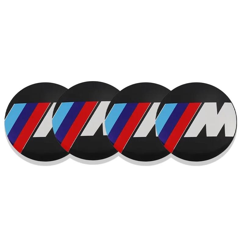 4pcs 56mm 60mm 65mm Car Wheel Center Hub Cap Stickers Styling For BMW M Performance E36 E46 E60 E90 E91 E92 E93 F30 F20 M3