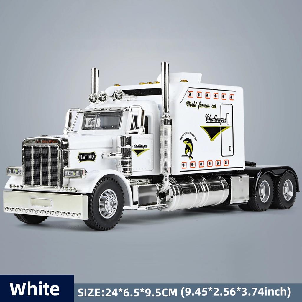 1:24 Scale Peterbilt 389 Tractor Trailer Play Toy Truck Vehicle for Kids, Lonestar Design, With Functions, Pre Built Semi, Reali