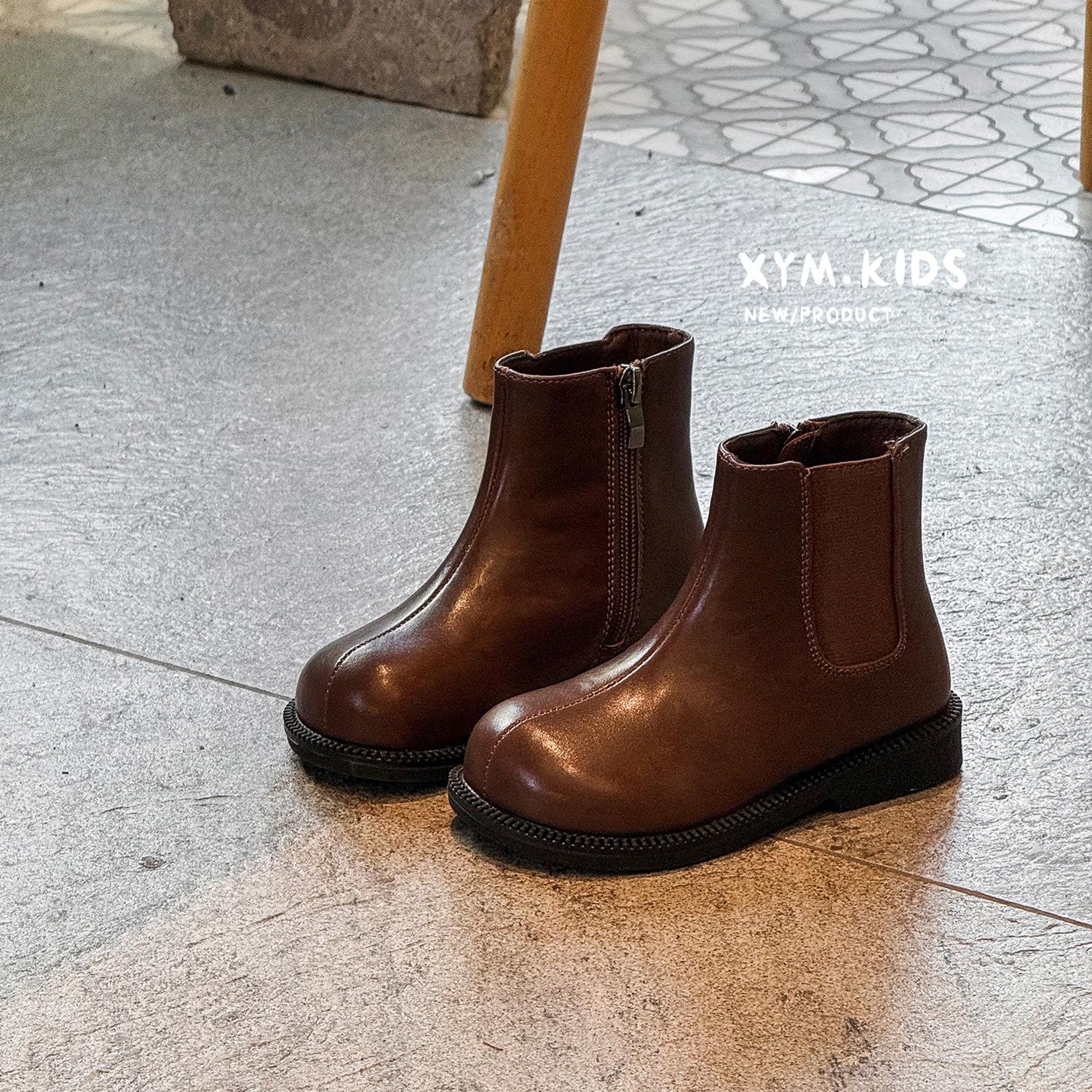 

2025 осень новые детские ботинки модные универсальные корейская версия короткие ботинки девочки ботинки Мартин ботинки Черкси 26-30 yards 5 pairs of minimum approval