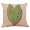Tropical Plants Pillowcase Big Leaf Pattern Linen Pillowcase Car Living Room Sofa Cushion Cover 45*45Cm