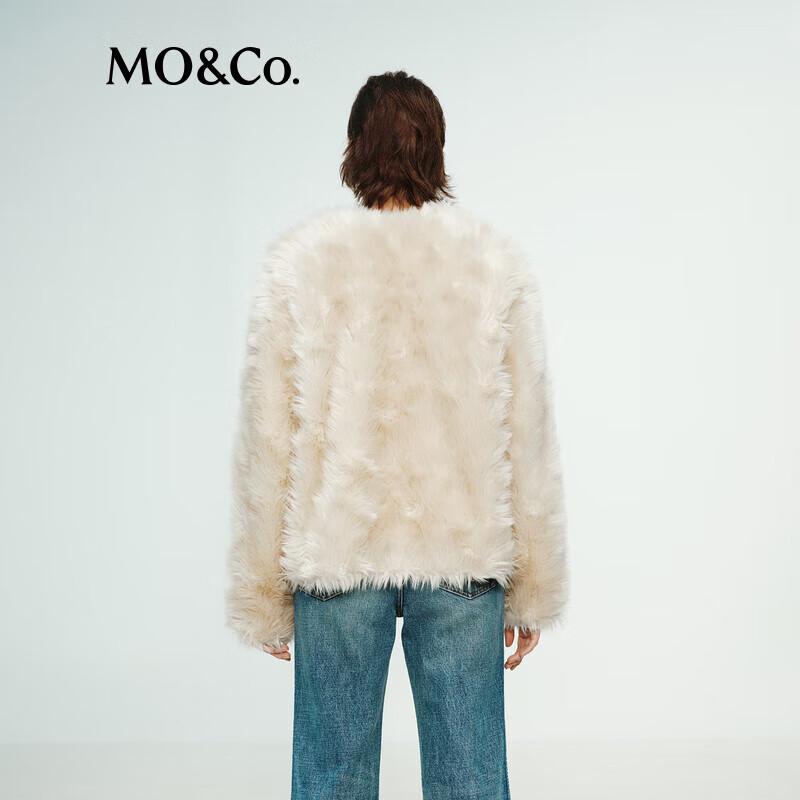 MO&Co. RECTO Collaboration Plush Collarless Short Jacket
