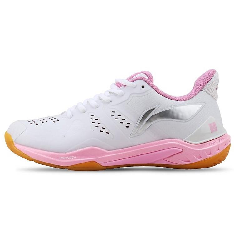 

Li Ning Cool Shark Cushioning Breathable Abrasion Resistant Slip Resistant Low top Badminton Shoes Women s AYAR034-2 37.5