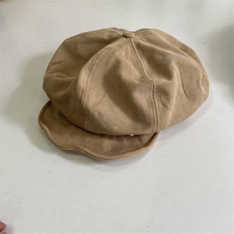 Autumn New Big Head Circumference Cloud Star Anise Beret Women's Casual Versatile Face Small Cap
