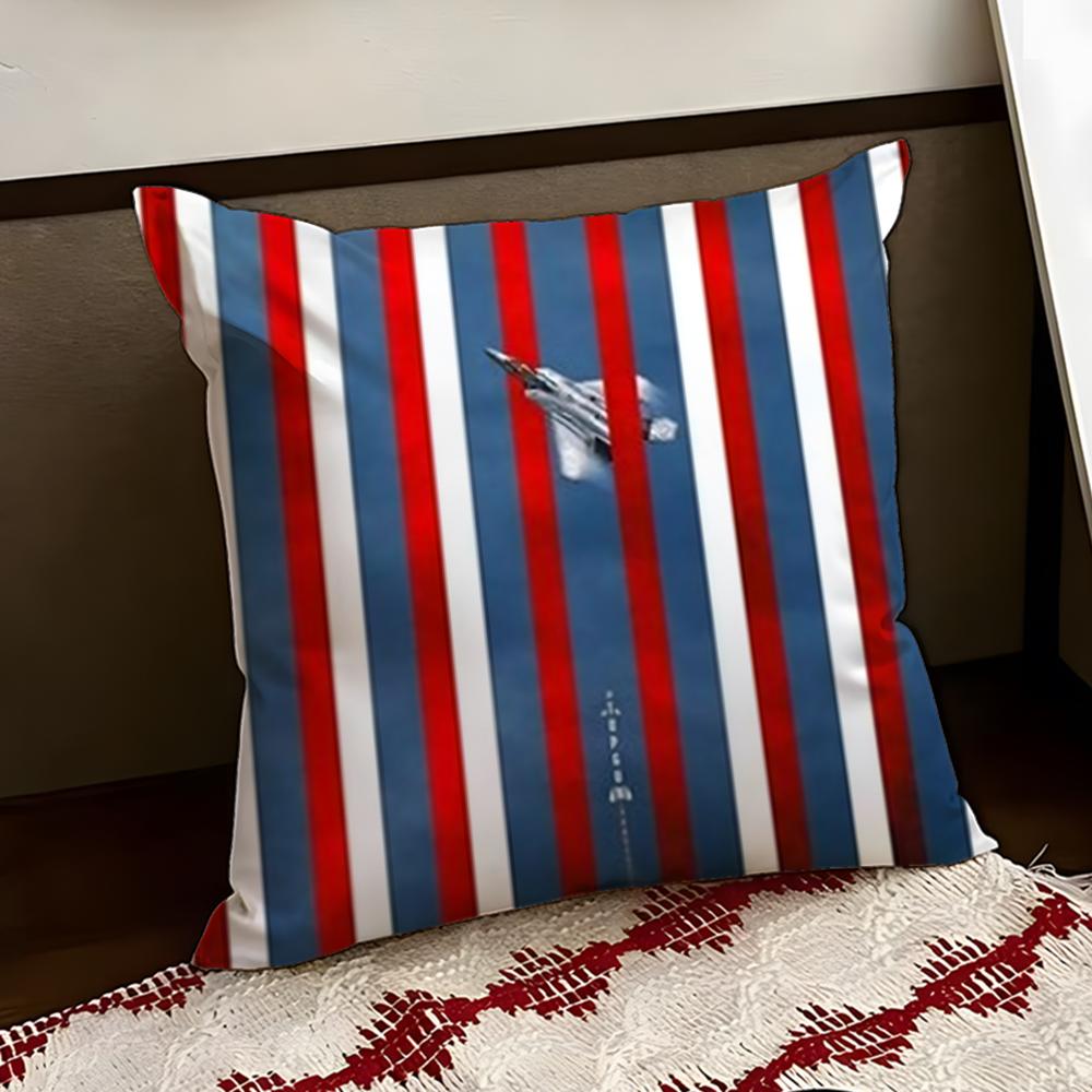 Classic Film TTop GunS Cushion Cover Reversible Soft Durable Pillow Cover Home Car MultiScene Use for Daily Comfort