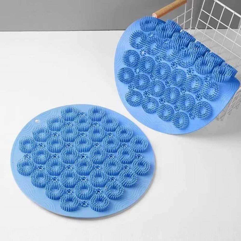 Silicone Scrubber Pad Exfoliating Lazy Massage Foot Mat with Suction Cups Quick Drying Back Massage Mat