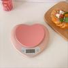 Kitchen Digital Scale with Heart Weighing Pan LCD Display High Precision Baking Food Scale USB Charging Weight Measuring Electronic Scale
