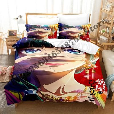 Comfortable Anime Print Bedding Set With Duvet Cover And Pillowcases Single Twin Full Queen King Sizes For Adults And Kids