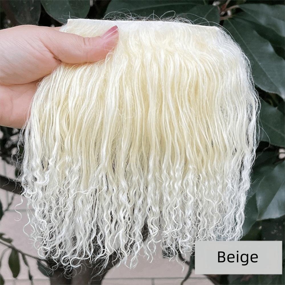 Mongolia Fur Sheepskin Wool Extensions Hair Row BJD Dolls Wigs SD Blyth Wigs  Doll Toy Accessories