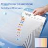 Expanding File Folder 13 Pockets Large Capacity Portable Handle For School Office Document Storage