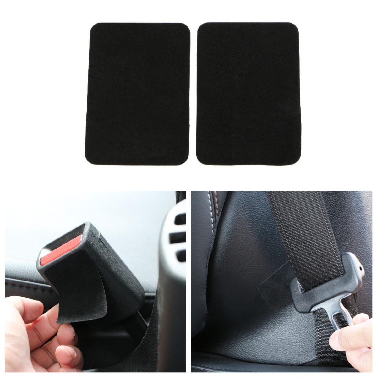 

2Pcs/Set Black Auto Car Safety Belt Buckle Anti-collision Sticker Pads Anti Noise Quite Lock Clip Protector Car Accessories чорний