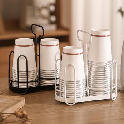 Yousheng Disposable Cup Holder Paper Cup Dispenser Iron Art Durable Cup Storage Rack for Countertops Kitchen Coffee Stations Multifunctional Cup
