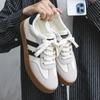 Men's Shoes Trendy Summer Breathable Canvas Shoes Men's Korean Version Board Shoes Versatile German Training White Shoes