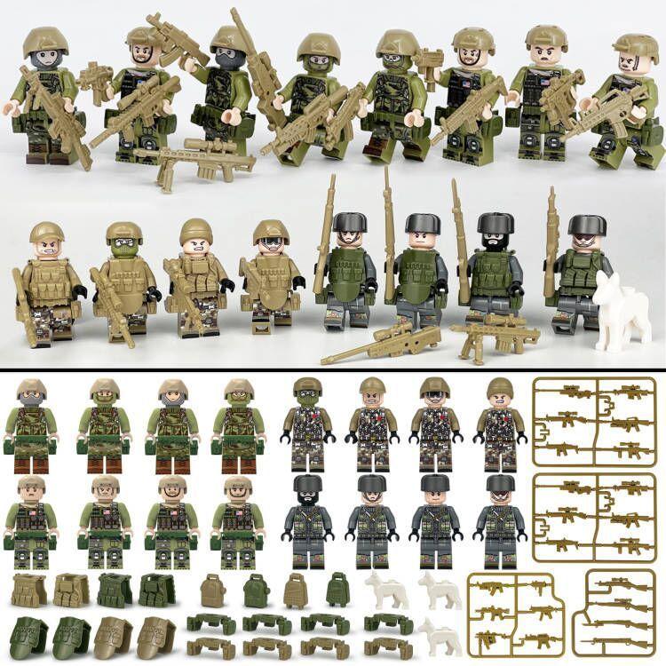 Set di Blocchi da Costruzione Militari in Plastica ABS per Ragazzi Giocattolo Creativo Fai-da-te Collezione
