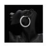 Ladies Premium Quality Round Earing Silver Circle Stones Jewellery Ear Ring Earrings UK
