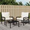 VidaXL Garden Chairs with Cushions Sand 2 Pcs 68x76x79 Cm Steel 362721