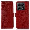 For Xiaomi 14T Pro Case Crocodile Texture Genuine Cow Leather Phone Wallet Cover