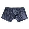 Men's Faux Leather Wet Look Bugle Pouch Low Waist Press Buttons Booty Shorts Pants Knickers Clubwear