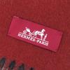 Excellent HERMES Scarf Grand Mall fringe Brown cashmere mens Used