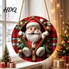 Unique Holiday Souvenir Gifts Double-sided Acrylic Christmas Hanging Ornaments Xmas Cartoon Snowman/Penguin/Gingerbread Man/Santa Claus Indoor