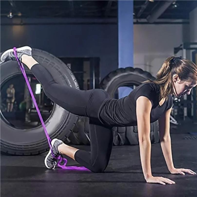 7-Ring-Dehnwiderstandsband für Yoga Fitness Workout Bein Hand Arm Physiotherapie Silikon-Trainingsgerät Dehner